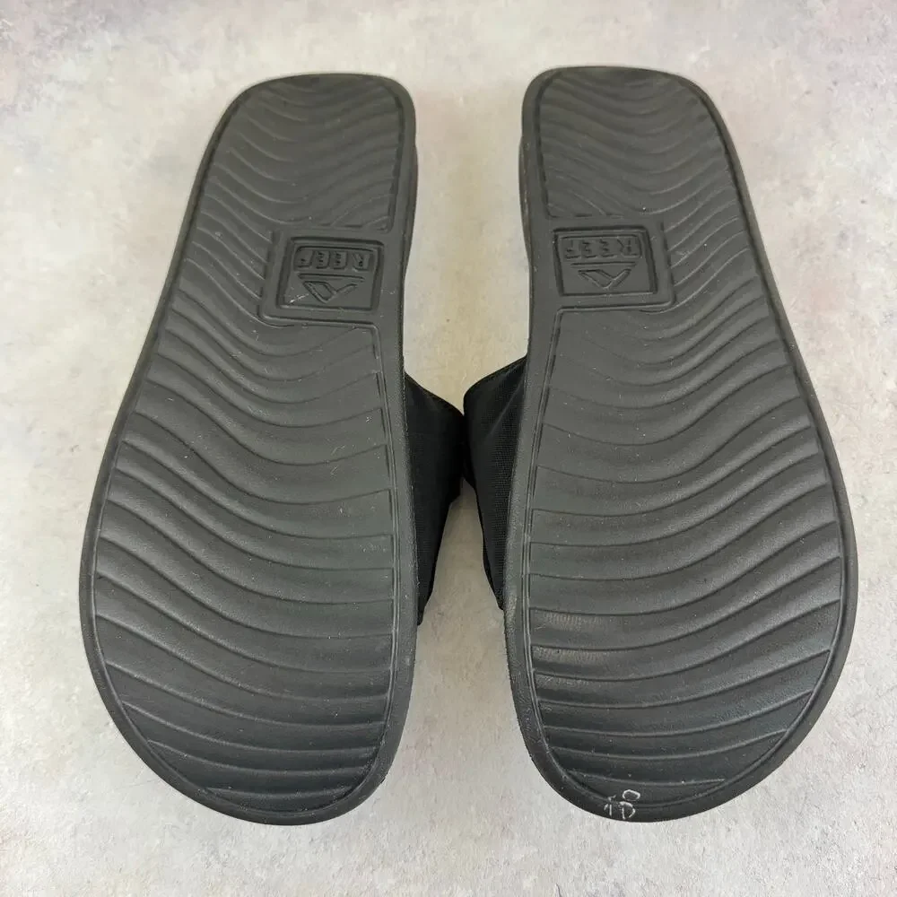 Reef Stash Slides Sandals Mens Size 12 Black Beach Casual Outdoor Summer